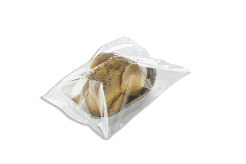 ovenable print film with whole chicken