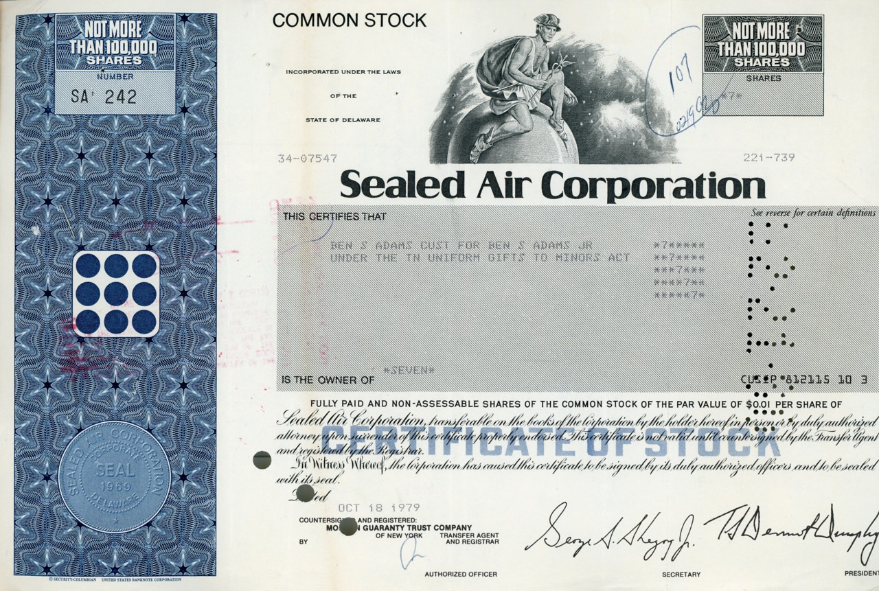 Acciones ordinarias emitidas de Sealed Air
